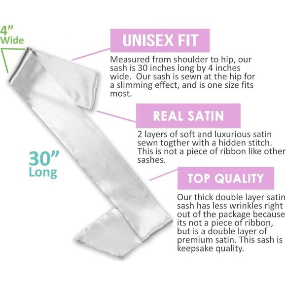 ? Women White Bridal Shower Sash Bride Bachelorette Party Supplies